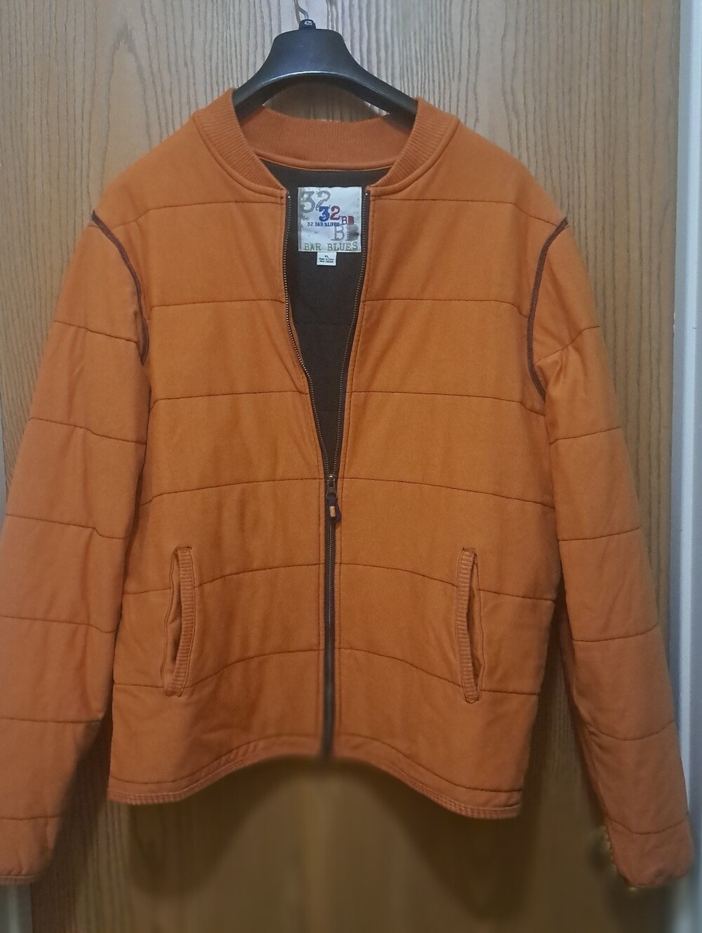 NWOT 32 Bar Blues Bunt Orange/ Rust PERFECT WAY QUILTED KNIT JACKET Size XL